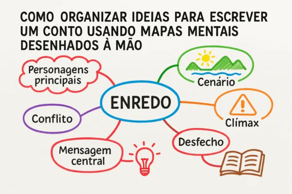 Como-organizar-ideias-para-escrever-um-conto-usando-mapas-mentais-desenhados-a-mao